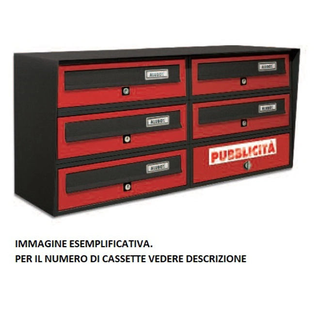 Vendita online Casellario postale 3 posti orizzontale esterno - Slim